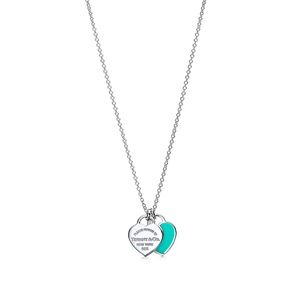 double heart blue pendant necklace- Tiffany & Co.